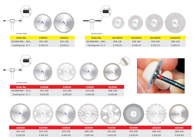 Dental Using Diamond Disc (Diamond Cutter )(Stainless & diamond particle material)