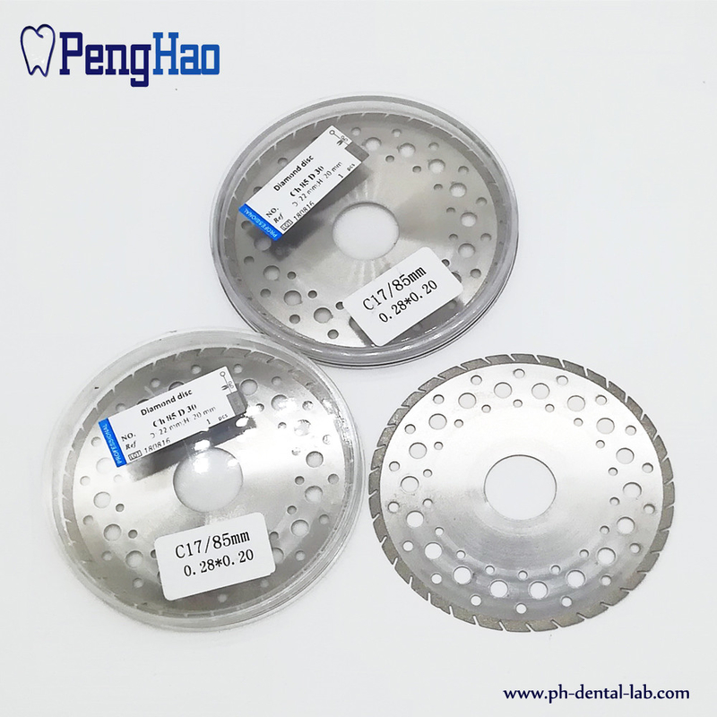 Dental laboratory rotary instrument bur diamond coating separating disc