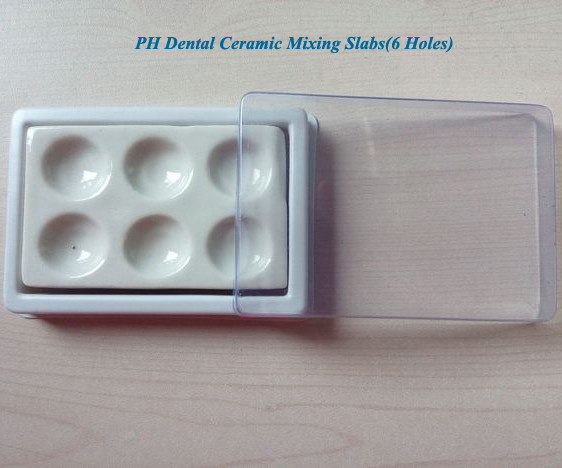Dental Ceramic Mixing Slab (  Plate), 6 Slots , having plastic Cover & bottom