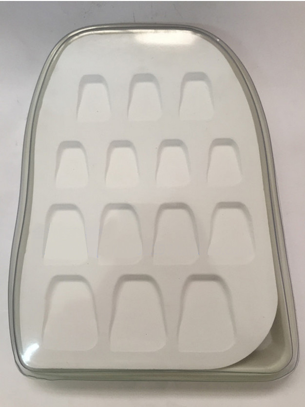 Dental Ceramic  Mixing Slab (  Plate),14 Slots , having plastic Cover& Bottom