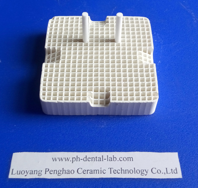 PH Square Shape Dental Ceramic Honeycomb Firing Tray  (  ceramic pins)