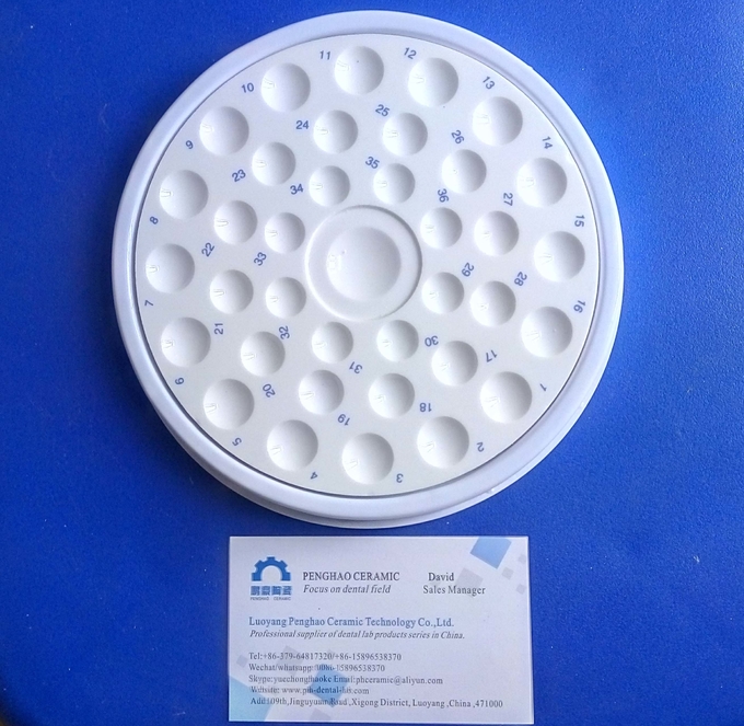 Round Dental Ceramic Mixing Slab(Wet tray )(Mixing tray ) (35 wells)