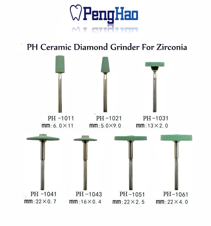 Dental ceramic grinder ,diamond grinding  burs for zirconia brown(22.0x0.7mm)