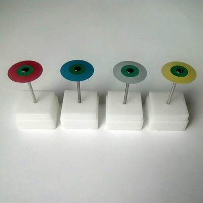 China Dental Diamond Filled Rubber Poliser (twin colors, 25mm*0.7mm)(Coarse ,medium ,fine) supplier