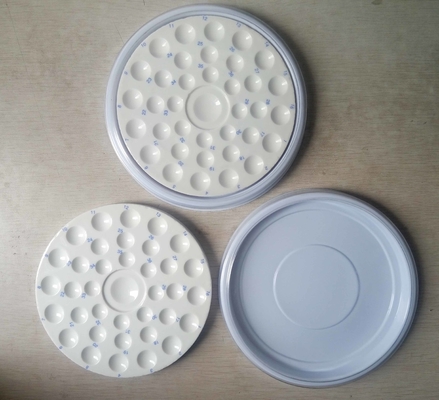 Round Dental Ceramic Mixing Plate (Mixing Slab  )( having bottom& cover )