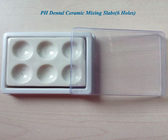 Dental Procelain  Mixing Slab (  Plate), 6 Slots , having plastic Cover & bottom