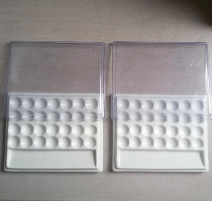 Dental porcelain  Mixing Slab (  Plate),28 Slots , having plastic Cover