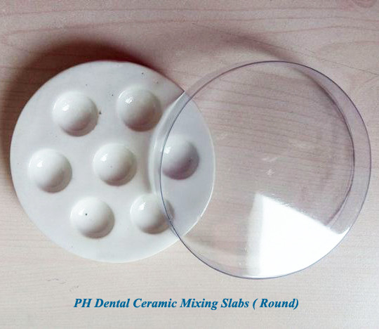 Dental Ceramic  Mixing Slab (  Plate),7 Slots , having plastic Cover