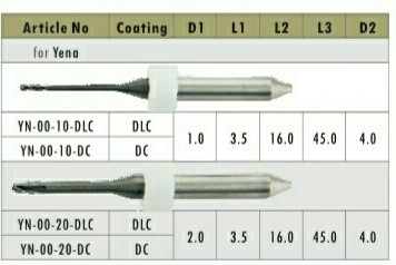 Dental CAD / CAM Milling Burs ( For Yena CAD/CAM milling machine)