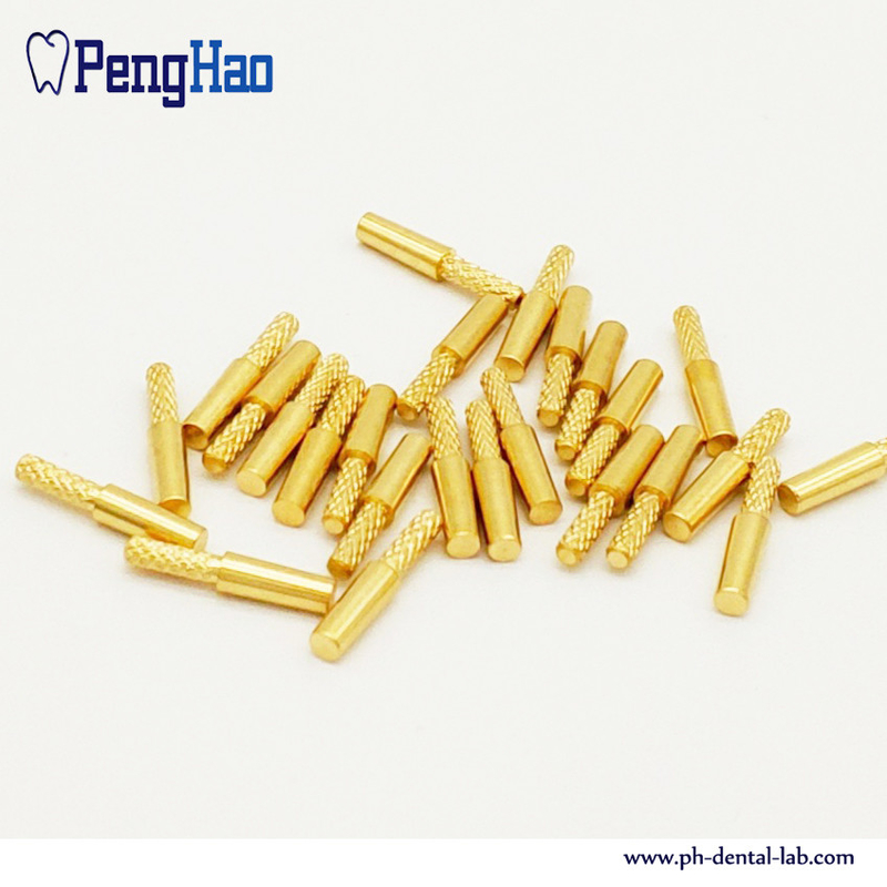 China factory supply high quality dental brass dowel pins with stike for dental lab