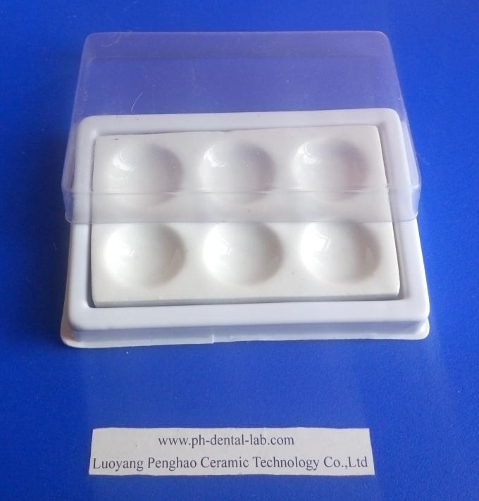 Dental Ceramic Mixing Slab ( Plate), 6 Slots , having plastic Cover