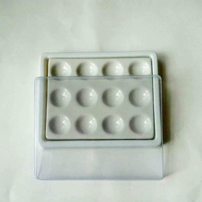 Dental Ceramic Mixing Slab ( Plate),12 Slots , having plastic Cover